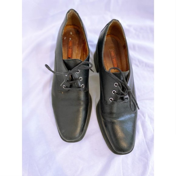 Vintage Y2K Harley Davidson Black Leather Chunky H - Picture 3 of 8